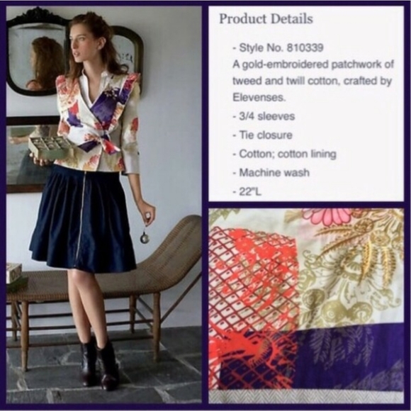 Anthropologie Iced Juniper Patchwork Jacket - Picture 7 of 7